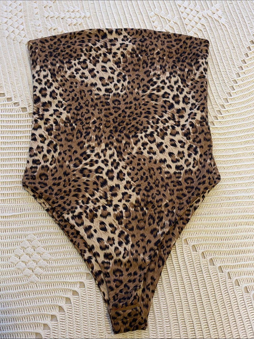 Leopard Print Strapless bodysuit top
